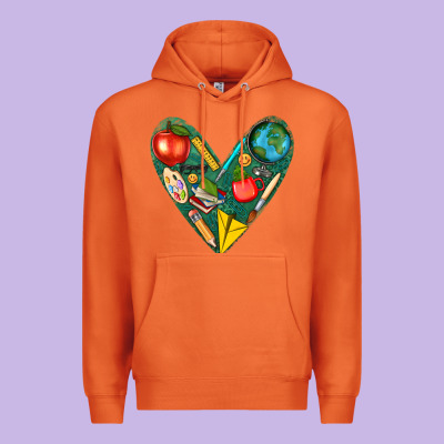 Teacher  Heart Premium Hoodie Designed By Texasbilliewilder