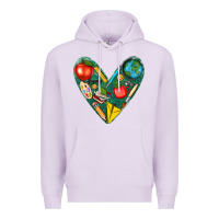 Lilac teacher  heart Premium Hoodie - texasbilliewilder