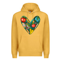 Mustard teacher  heart Premium Hoodie - texasbilliewilder