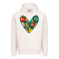 Pale Pink teacher  heart Premium Hoodie - texasbilliewilder