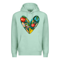 Seafoam teacher  heart Premium Hoodie - texasbilliewilder