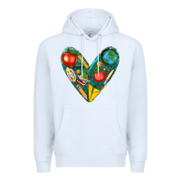 White teacher  heart Premium Hoodie - texasbilliewilder