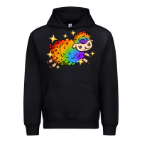 Black rainbow sheep with star Urban Hoodie - texasbilliewilder