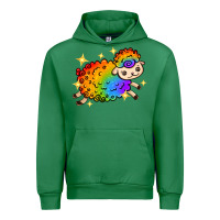 Emerald rainbow sheep with star Urban Hoodie - texasbilliewilder