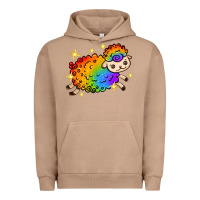 Pigment Burro rainbow sheep with star Urban Hoodie - texasbilliewilder