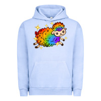 Pigment Grape Ice rainbow sheep with star Urban Hoodie - texasbilliewilder