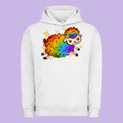 Urban Hoodie rainbow sheep with star