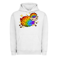 Pigment Lunar Rock rainbow sheep with star Urban Hoodie - texasbilliewilder