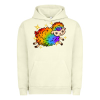 Pigment Pistachio rainbow sheep with star Urban Hoodie - texasbilliewilder