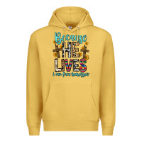 Antique Gold because he lives i can face tomorrow Premium Hoodie - Zillion Design Studio