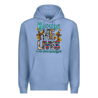 Colony Blue because he lives i can face tomorrow Premium Hoodie - Zillion Design Studio