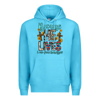 Ocean Blue because he lives i can face tomorrow Premium Hoodie - Zillion Design Studio