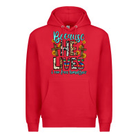 Red because he lives i can face tomorrow Premium Hoodie - Zillion Design Studio