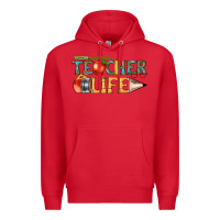 Red teacher life Premium Hoodie - texasbilliewilder