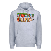 Heather Grey teacher life Premium Hoodie - texasbilliewilder