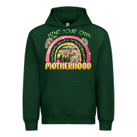 Forest Green mind your own motherhood Urban Hoodie - Zillion Design Studio