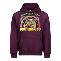 Mauve Wine mind your own motherhood Urban Hoodie - Zillion Design Studio