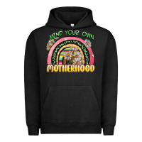 Pigment Black mind your own motherhood Urban Hoodie - Zillion Design Studio