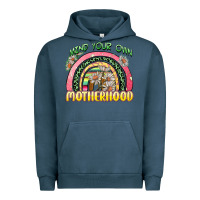 Pigment Midnight Navy mind your own motherhood Urban Hoodie - Zillion Design Studio