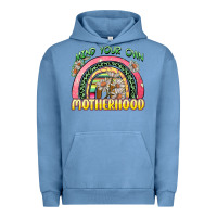 Pigment Pebble Blue mind your own motherhood Urban Hoodie - Zillion Design Studio