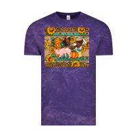 Cloud Purple Fall Coop Animals Vintage Tee - Artiststas