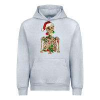 Heather Grey Christmas Skeleton Urban Hoodie - RanaPortraitStore