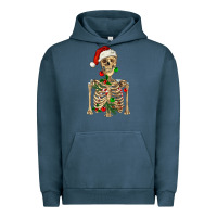 Pigment Midnight Navy Christmas Skeleton Urban Hoodie - RanaPortraitStore