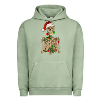 Pigment Oil Green Christmas Skeleton Urban Hoodie - RanaPortraitStore