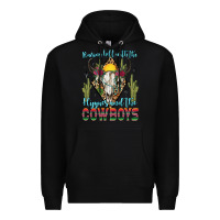 Black raising hell with the hippies and the cowboys Premium Hoodie - Zillion Design Studio