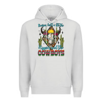 Dove Grey raising hell with the hippies and the cowboys Premium Hoodie - Zillion Design Studio