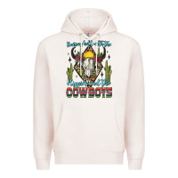 Pale Pink raising hell with the hippies and the cowboys Premium Hoodie - Zillion Design Studio