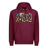 Burgundy x ray Premium Hoodie - Zillion Design Studio
