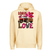 Pina Colada valentine's day loads of love tractor with pin heart balloons Premium Hoodie - RanaPortraitStore