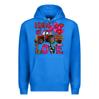True Royal valentine's day loads of love tractor with pin heart balloons Premium Hoodie - RanaPortraitStore