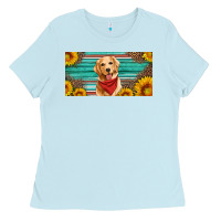 Golden Retriever License Plate Ladies Tee | Teevron