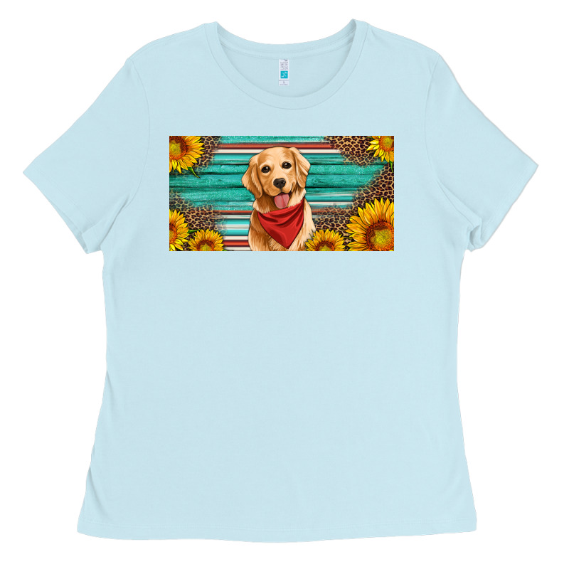 Golden Retriever License Plate Ladies Tee by Artiststas | Teevron