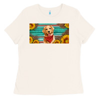 Bone golden retriever license plate Ladies Tee - Artiststas