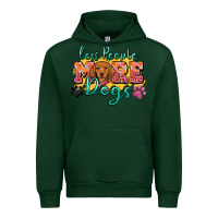 Forest Green less people more dogs Urban Hoodie - Zillion Design Studio