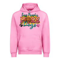 Fuchsia Pink less people more dogs Urban Hoodie - Zillion Design Studio