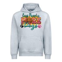 Heather Grey less people more dogs Urban Hoodie - Zillion Design Studio