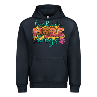 Navy less people more dogs Urban Hoodie - Zillion Design Studio