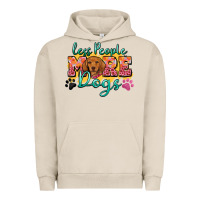 Pigment French Oak less people more dogs Urban Hoodie - Zillion Design Studio