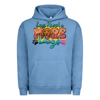 Pigment Pebble Blue less people more dogs Urban Hoodie - Zillion Design Studio