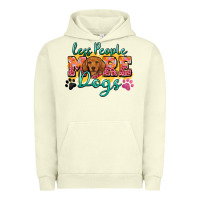 Pigment Pistachio less people more dogs Urban Hoodie - Zillion Design Studio