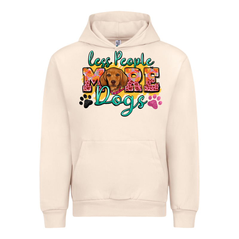 Less People More Dogs Urban Hoodie by Zillion Design Studio | Teevron