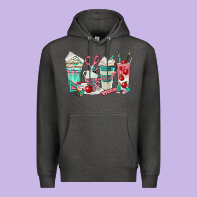 Teacher Coffee Cups Premium Hoodie Designed By Texasbilliewilder