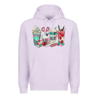 Lilac teacher coffee cups Premium Hoodie - texasbilliewilder
