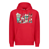 Red teacher coffee cups Premium Hoodie - texasbilliewilder