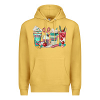Antique Gold teacher coffee cups Premium Hoodie - texasbilliewilder