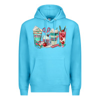 Ocean Blue teacher coffee cups Premium Hoodie - texasbilliewilder